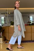 Made in Italy Paulo Pillow Cotton Honeycomb Parachute Tunic Stone